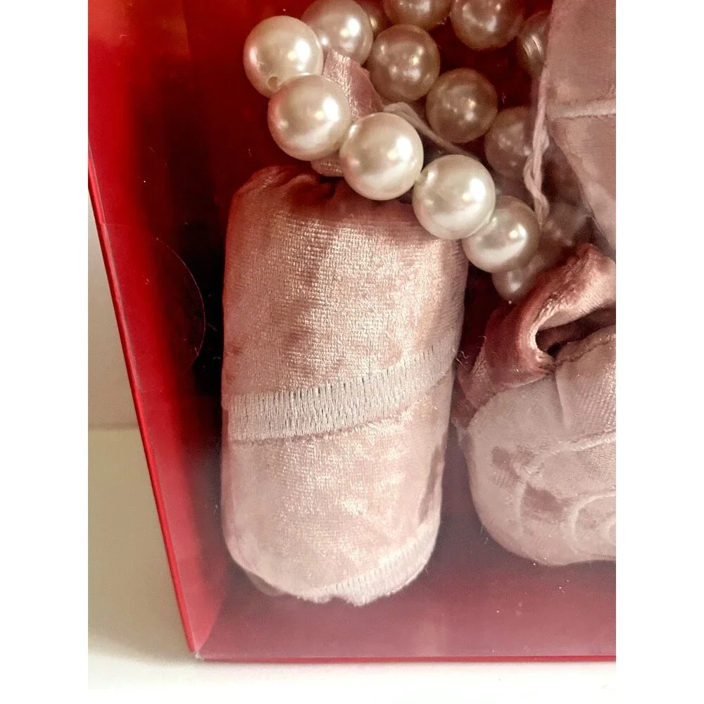 Martha Stewart Christmas Candy Shop Garland 6 FT Pink Pearl Cloth Stuffed Velvet